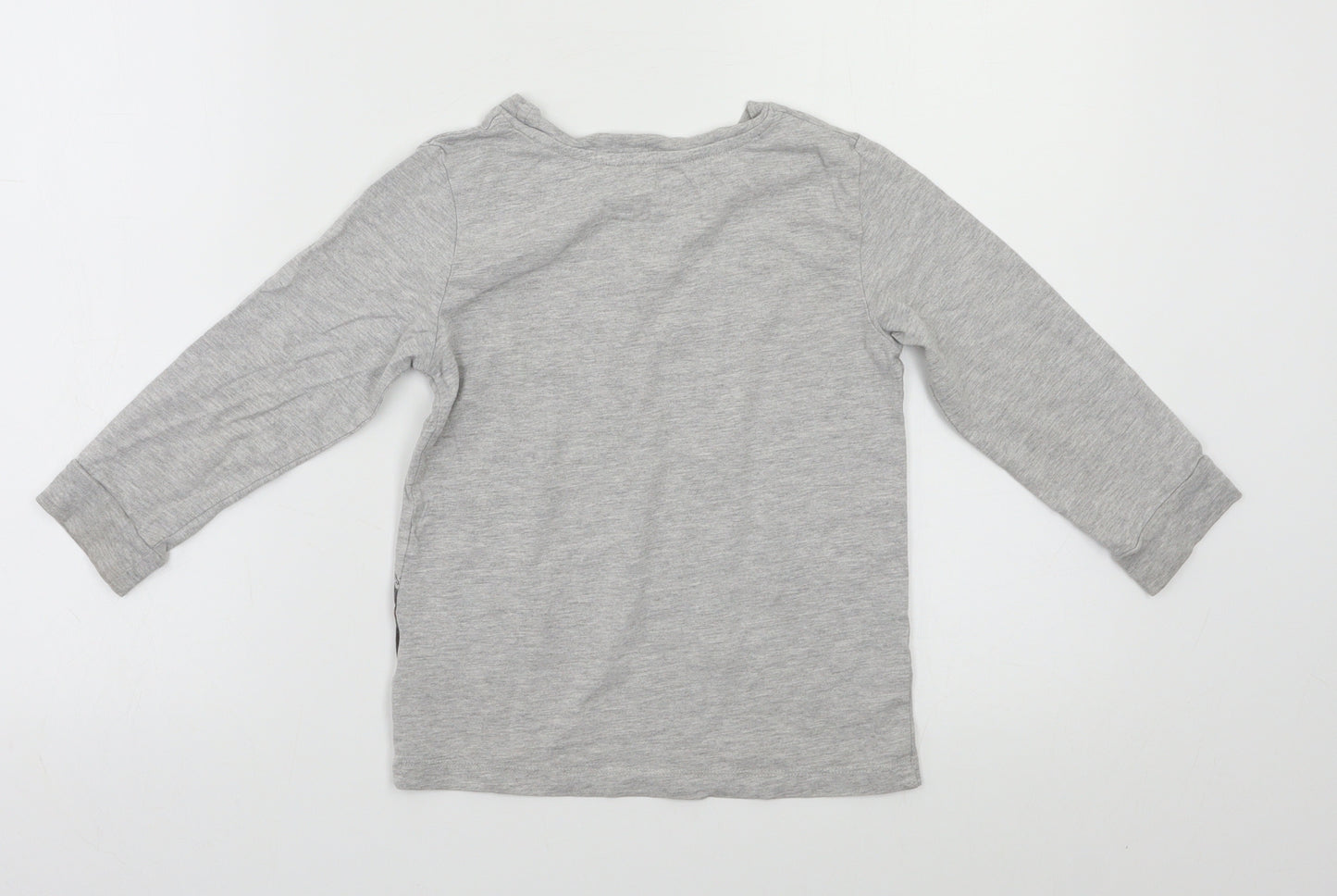 H&M Boys Grey   Basic Polo Size 4-5 Years  - DInosaur