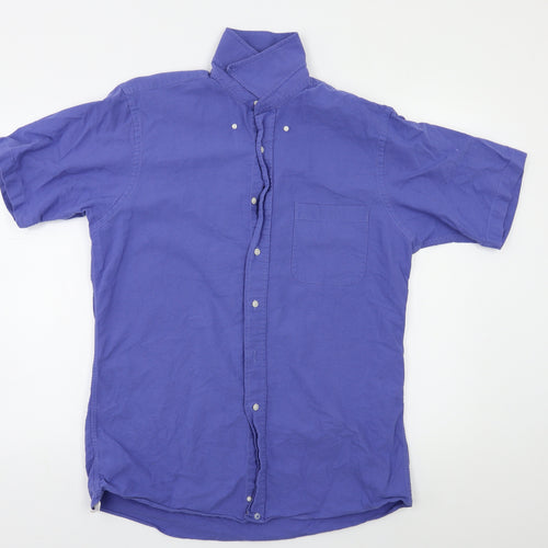 Grant Thomas Mens Blue    Button-Up Size 15.5