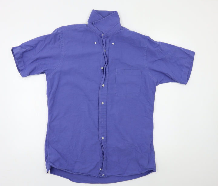 Grant Thomas Mens Blue    Button-Up Size 15.5