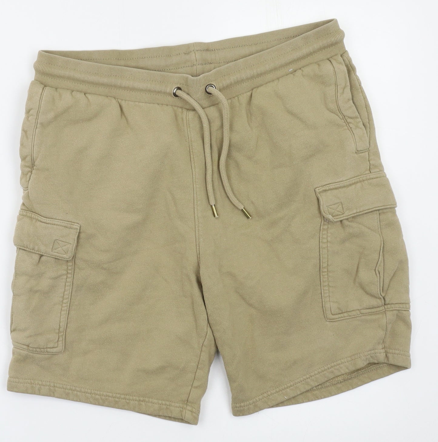 TU Mens Beige   Cargo Shorts Size M