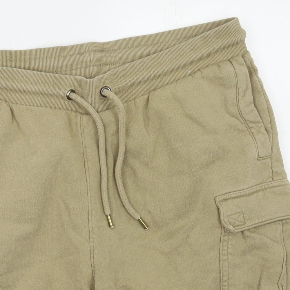 TU Mens Beige   Cargo Shorts Size M