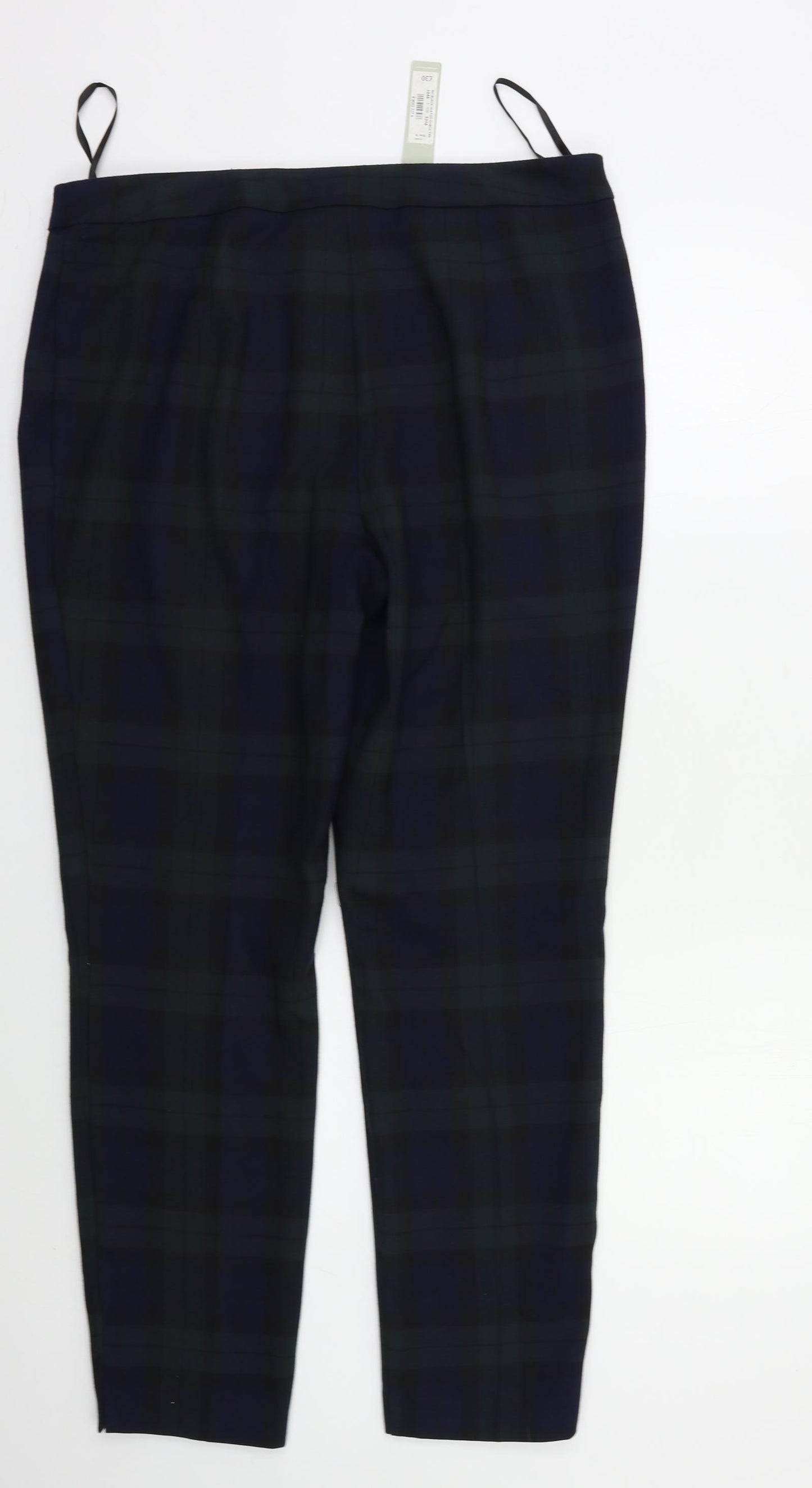 Red Herring Womens Green Check  Trousers  Size 16 L29 in