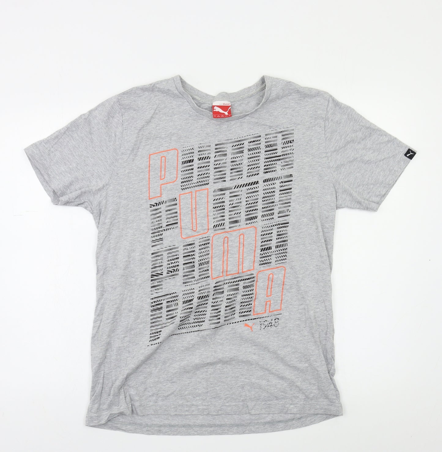 PUMA Mens Grey    T-Shirt Size M