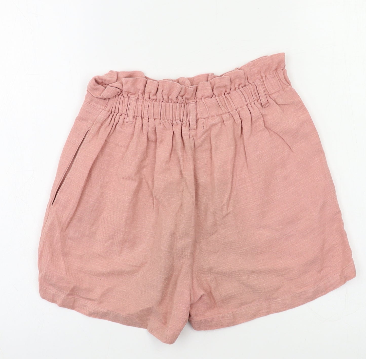 Primark Womens Pink   Paperbag Shorts Size 4