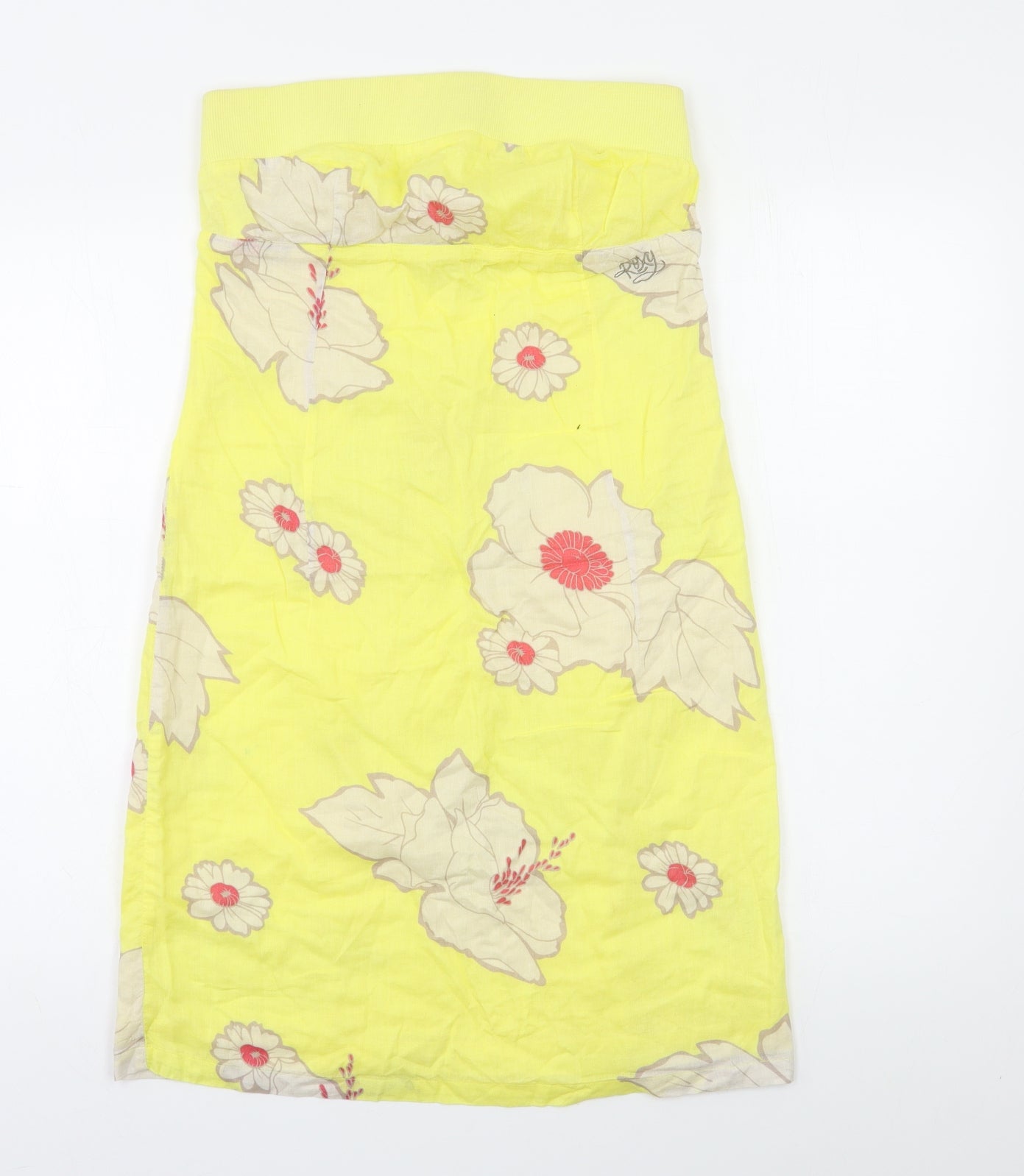 ROXY Womens Yellow Floral  Shift  Size M