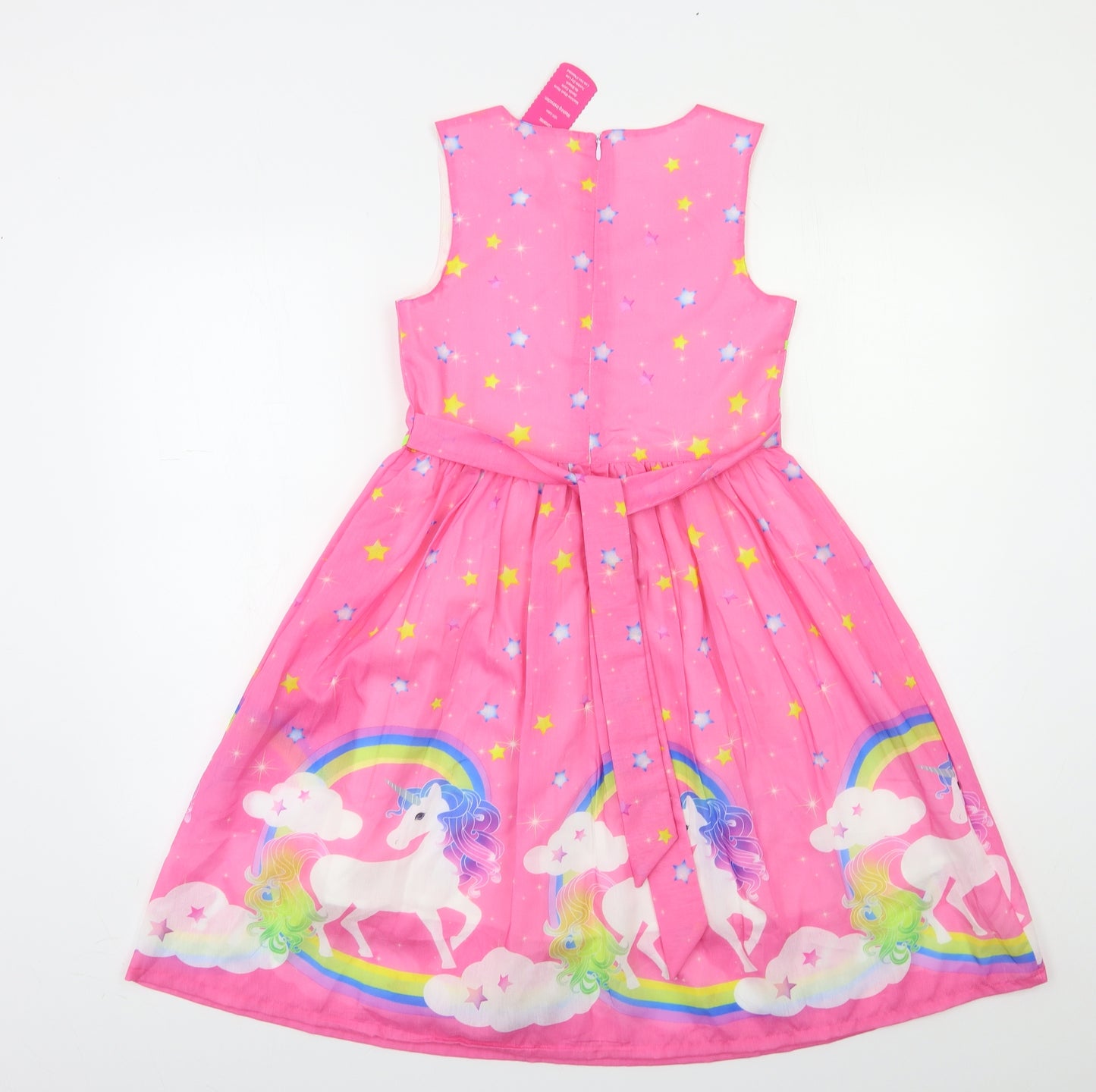 Sunny Fashion Girls Pink   Fit & Flare  Size 11 Years  - Unicorns