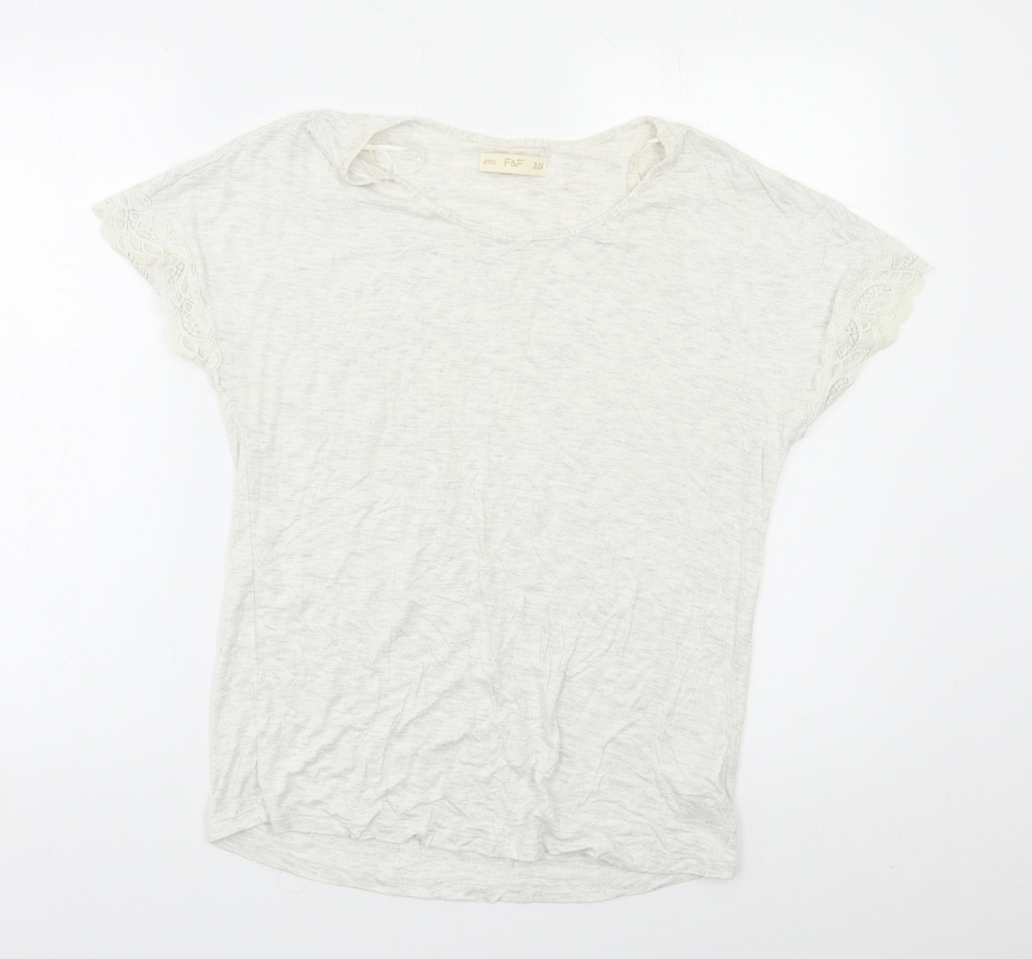 F&F Womens Grey   Top Pyjama Top Size 8