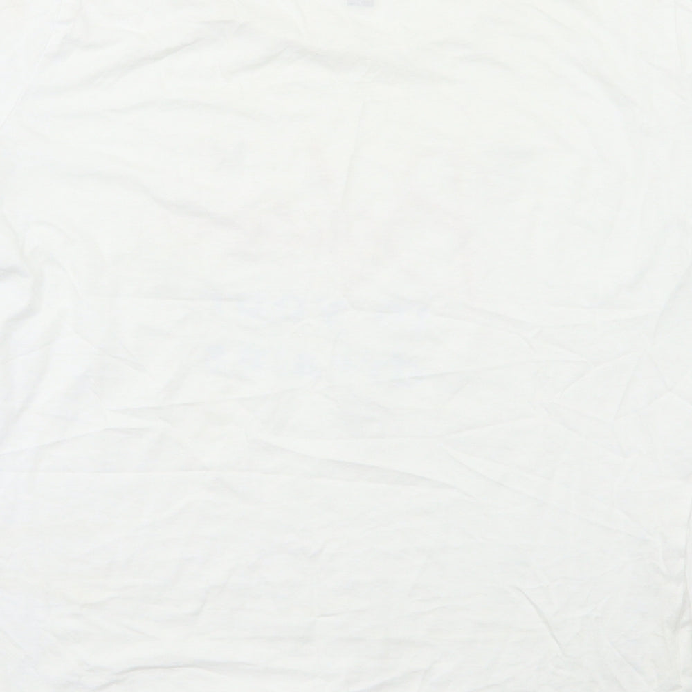 F&F Womens White Solid  Top Pyjama Top Size 8
