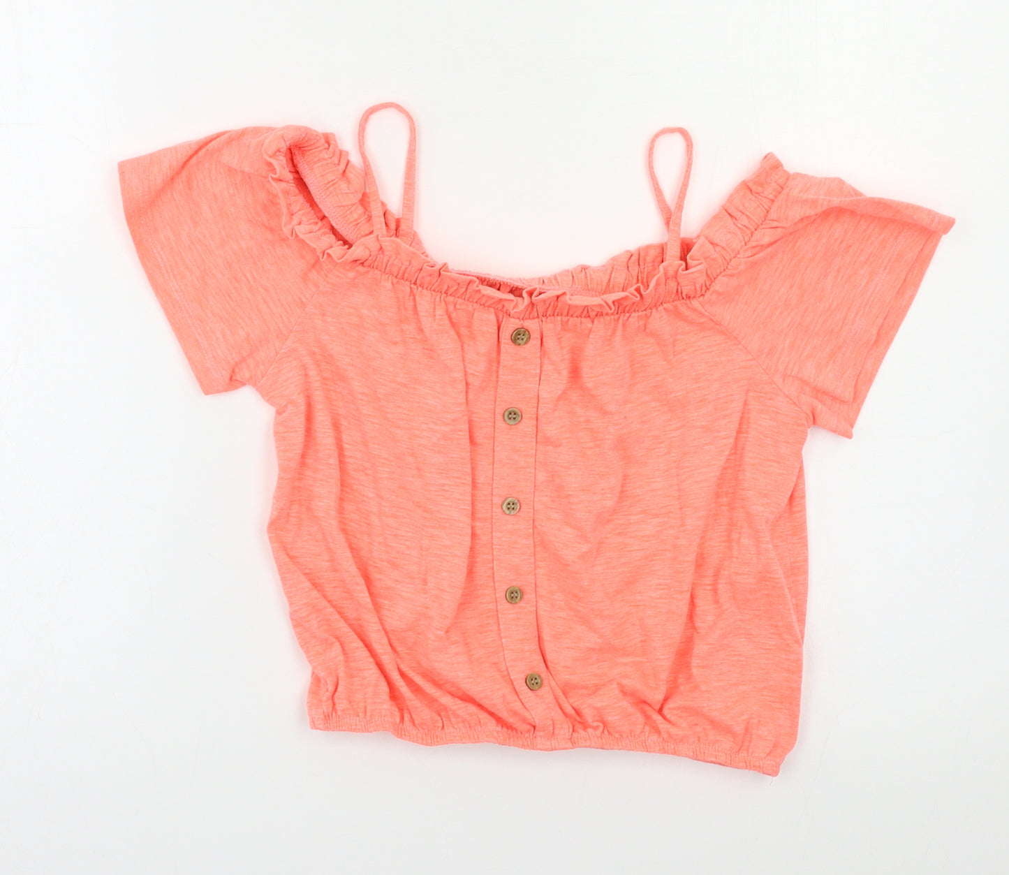 NEXT Girls Orange   Cropped Blouse Size 11 Years