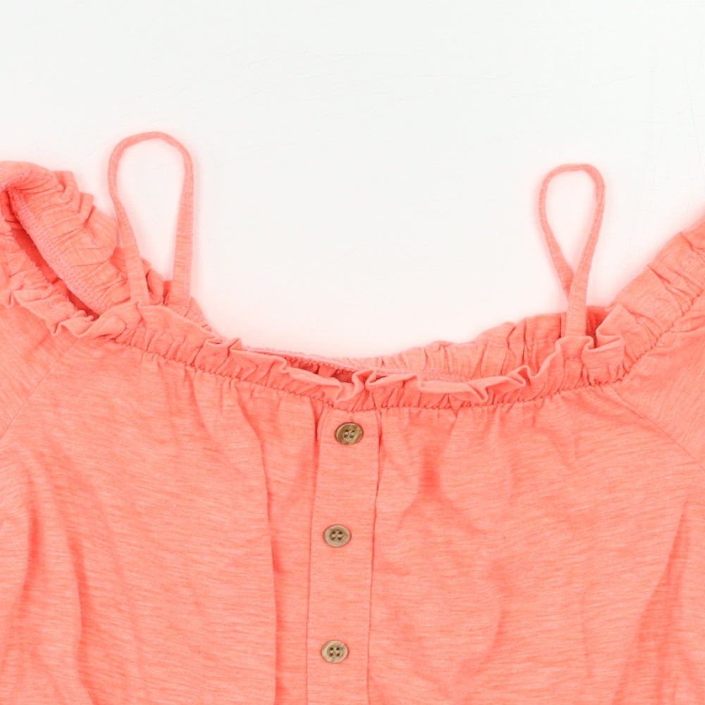 NEXT Girls Orange   Cropped Blouse Size 11 Years