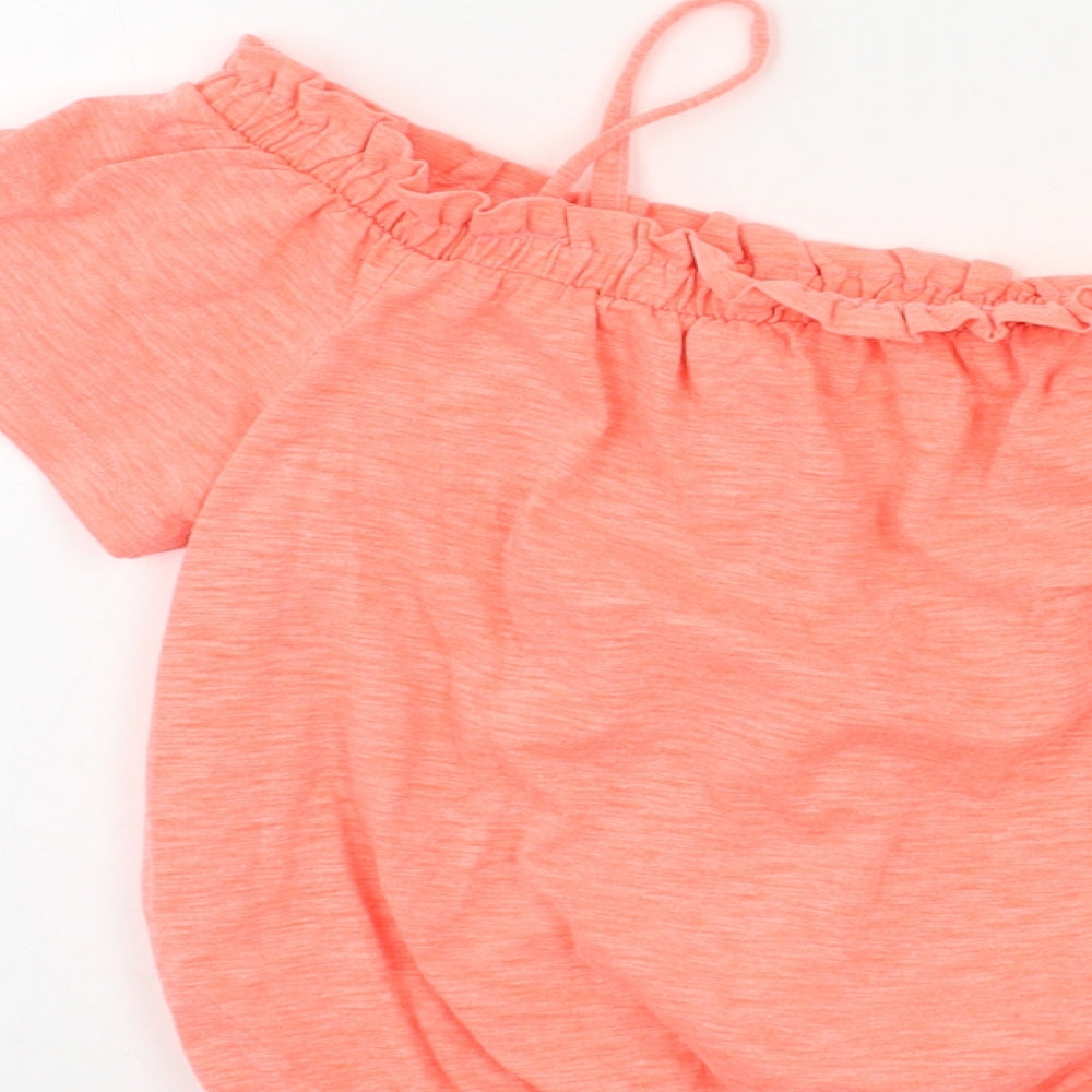 NEXT Girls Orange   Cropped Blouse Size 11 Years