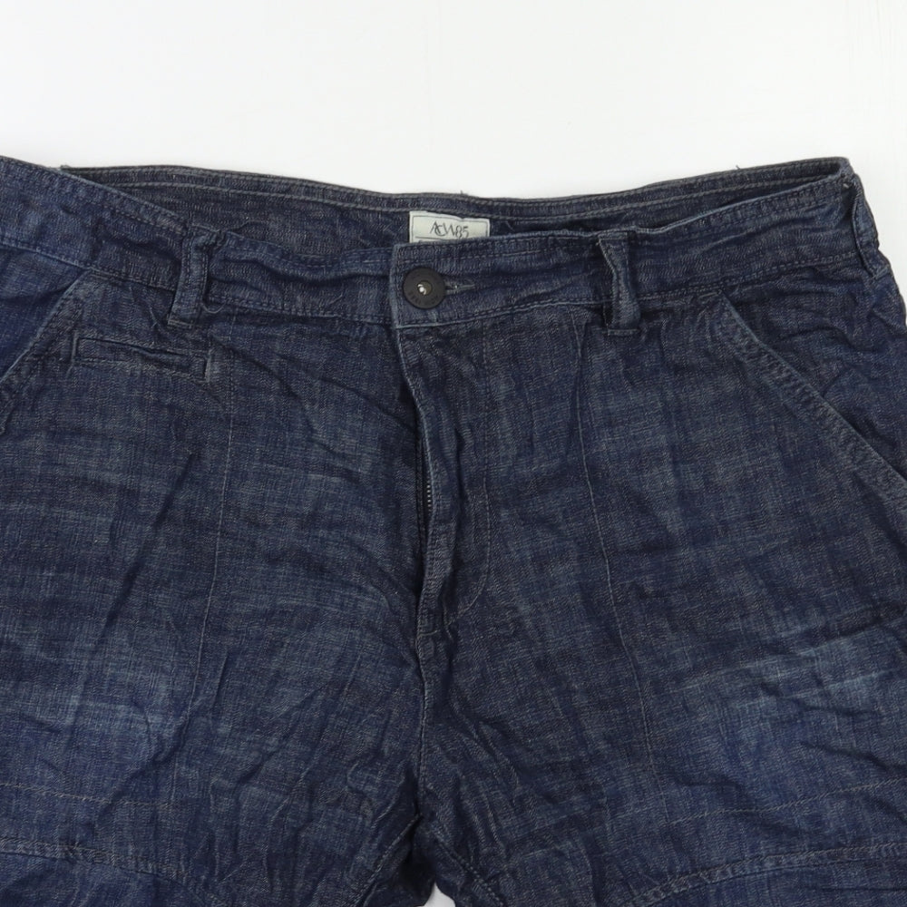 ACW 85 Mens Blue  Denim Cargo Shorts Size 32