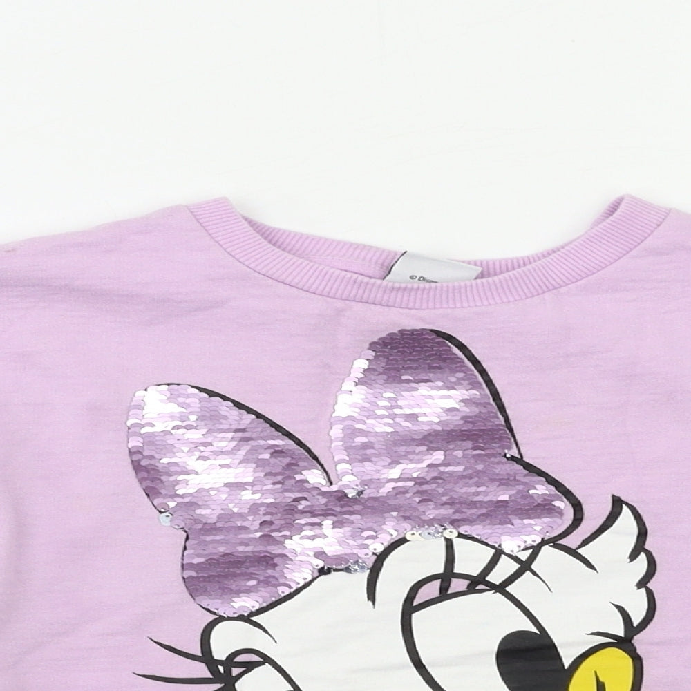 Disney Girls Purple   Pullover Sweatshirt Size 5 Years