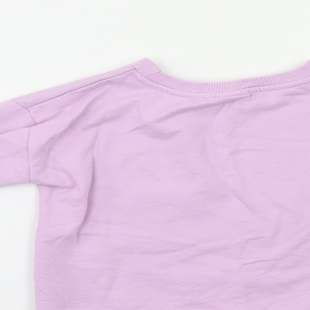 Disney Girls Purple   Pullover Sweatshirt Size 5 Years