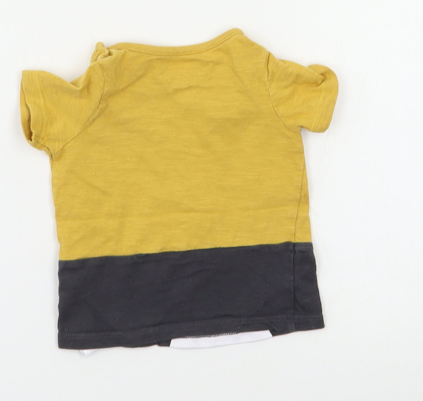 F&F Baby Yellow   Basic T-Shirt Size 0-3 Months  - Monster