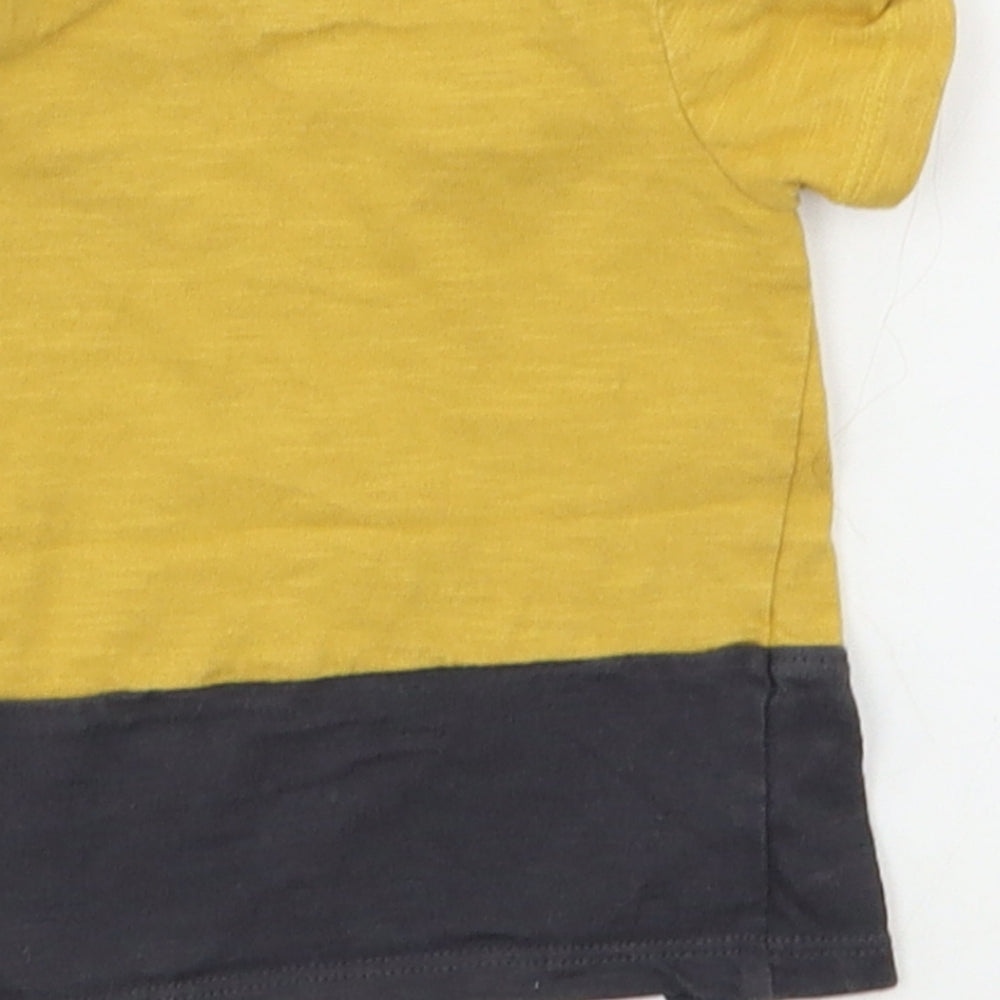 F&F Baby Yellow   Basic T-Shirt Size 0-3 Months  - Monster