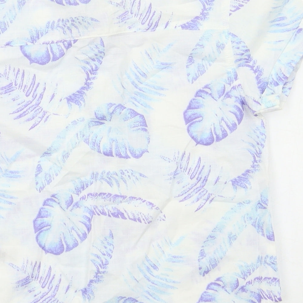 Primark Boys White Floral  Basic Button-Up Size 2-3 Years