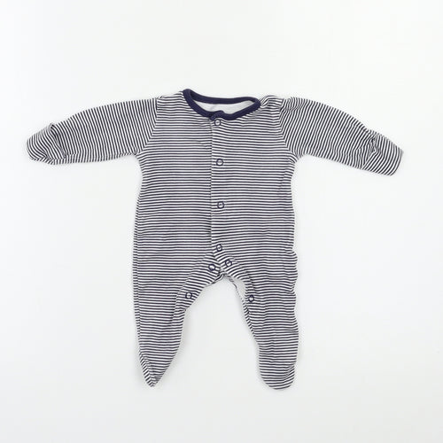 George Baby Blue Striped  Babygrow One-Piece Size 0-3 Months