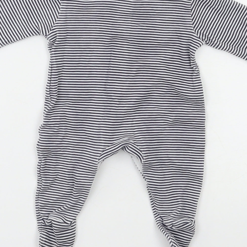 George Baby Blue Striped  Babygrow One-Piece Size 0-3 Months