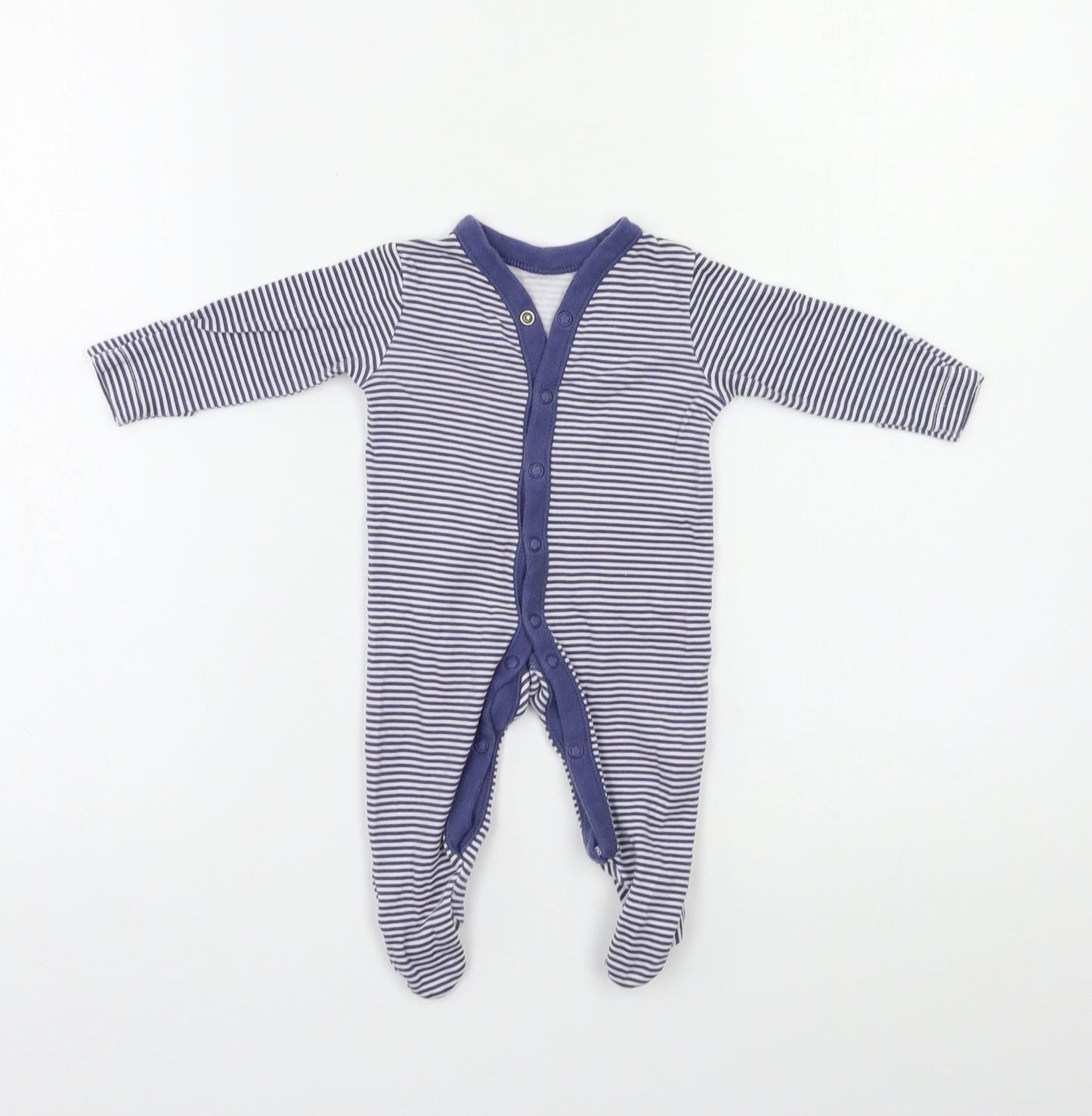 George Baby Blue Spotted  Babygrow One-Piece Size 0-3 Months