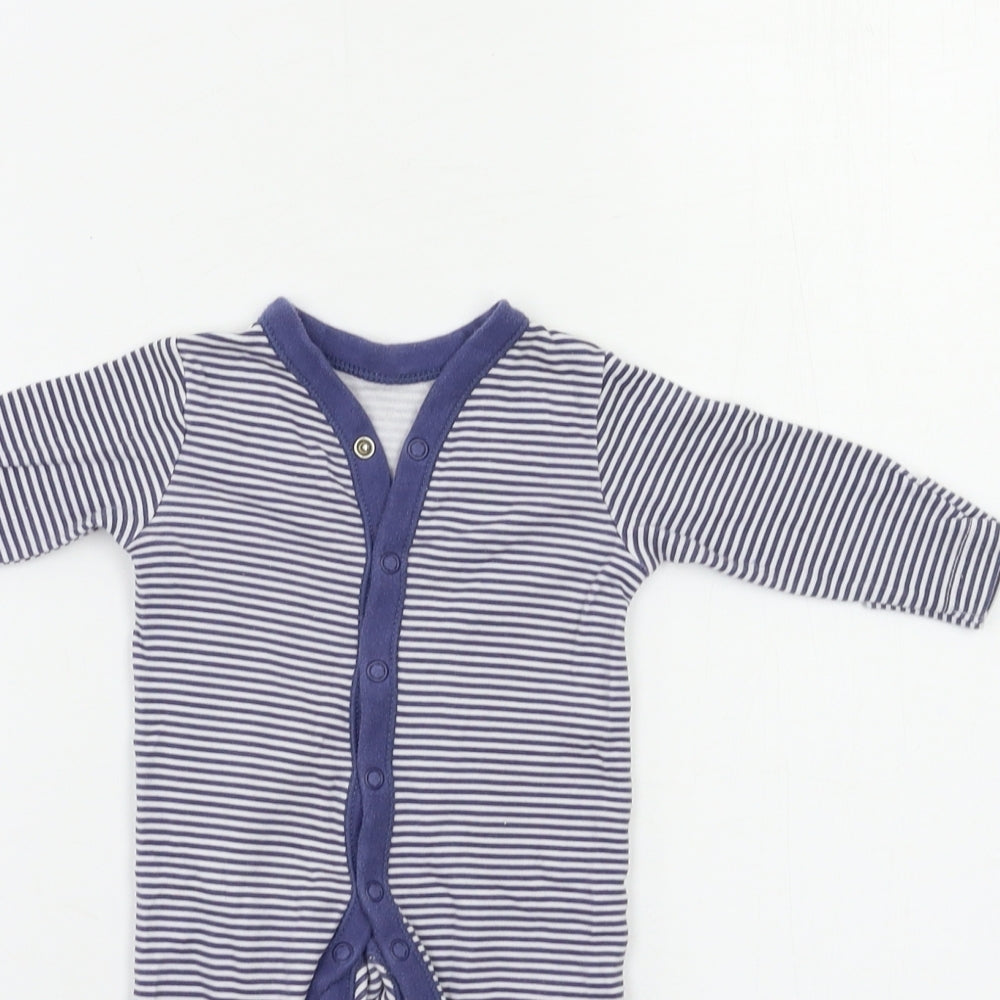 George Baby Blue Spotted  Babygrow One-Piece Size 0-3 Months