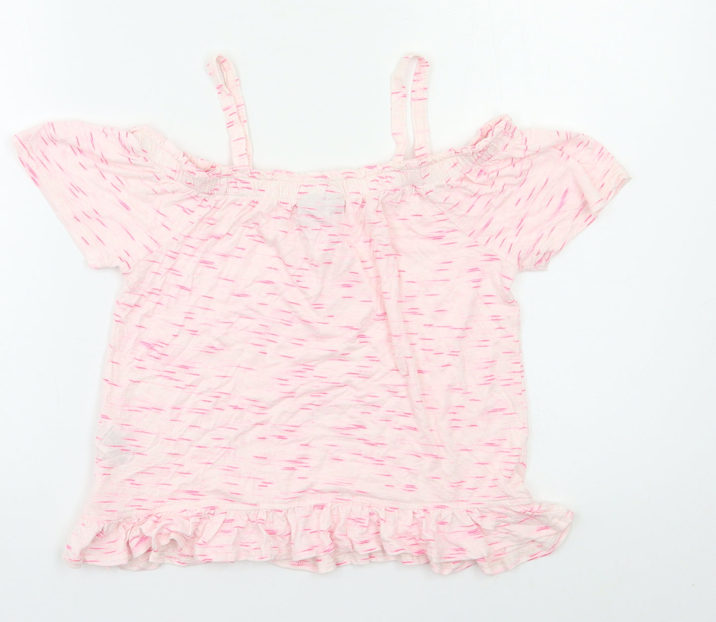 I love Girlswear Girls Pink Striped  Basic Blouse Size 9 Years