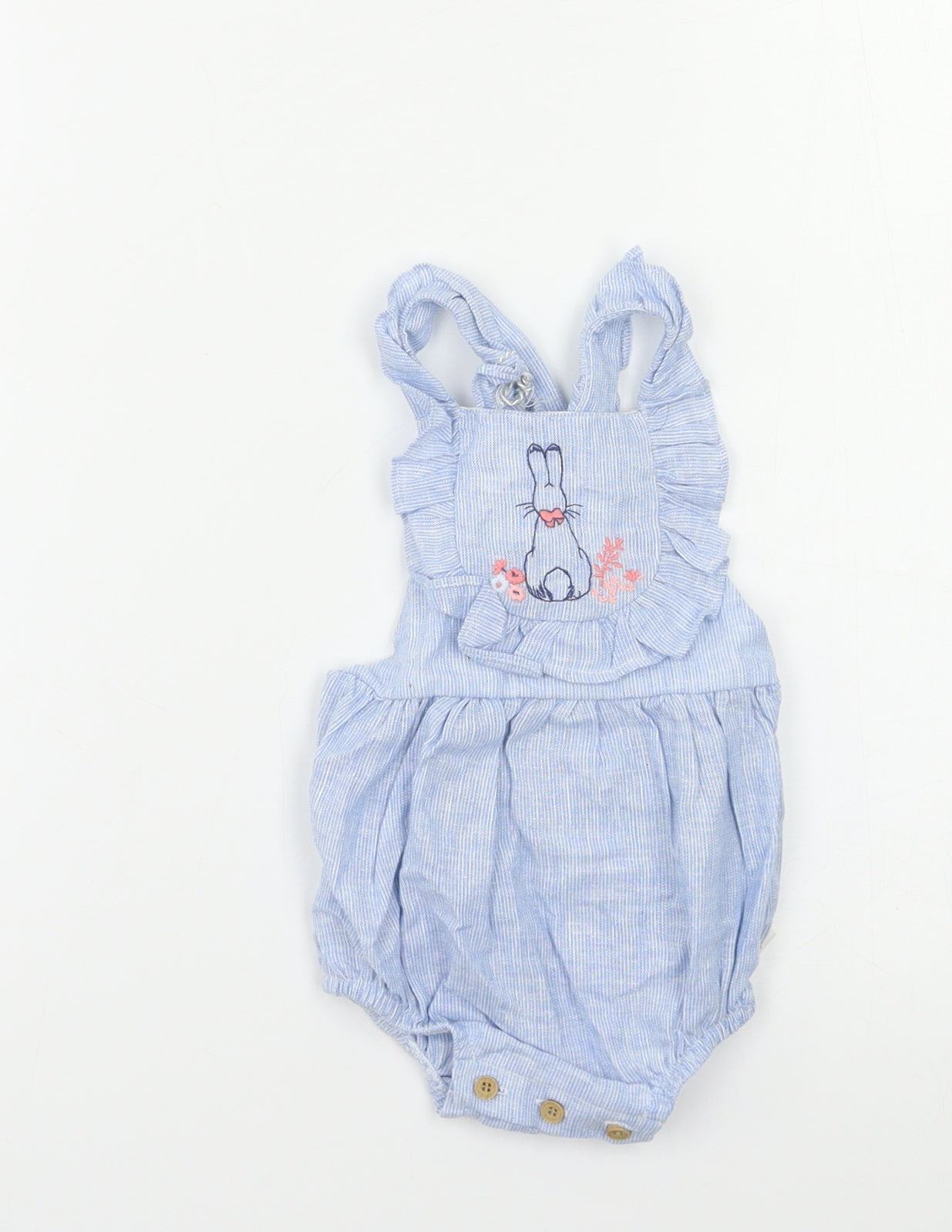 Peter Rabbit Baby Blue Romper One-Piece Size 0-3 Months – Preworn