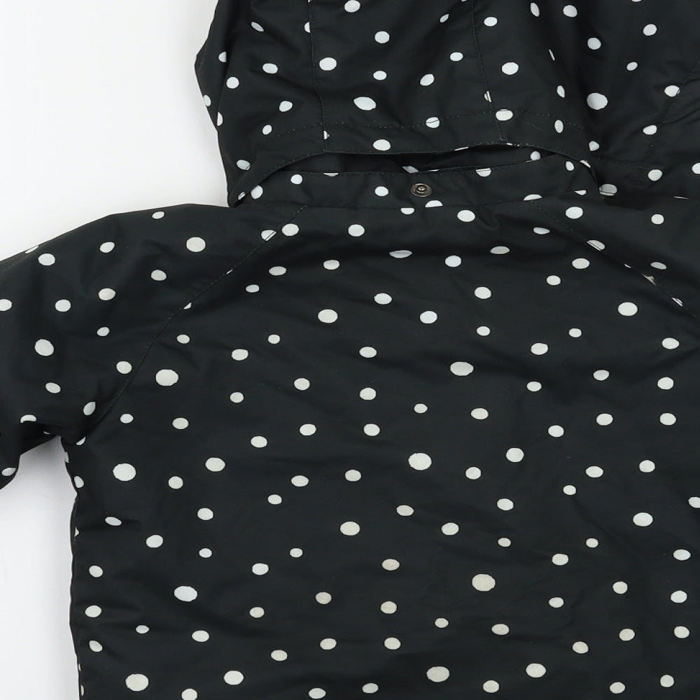 H&M Girls Black Polka Dot  Puffer Jacket Jacket Size 2-3 Years