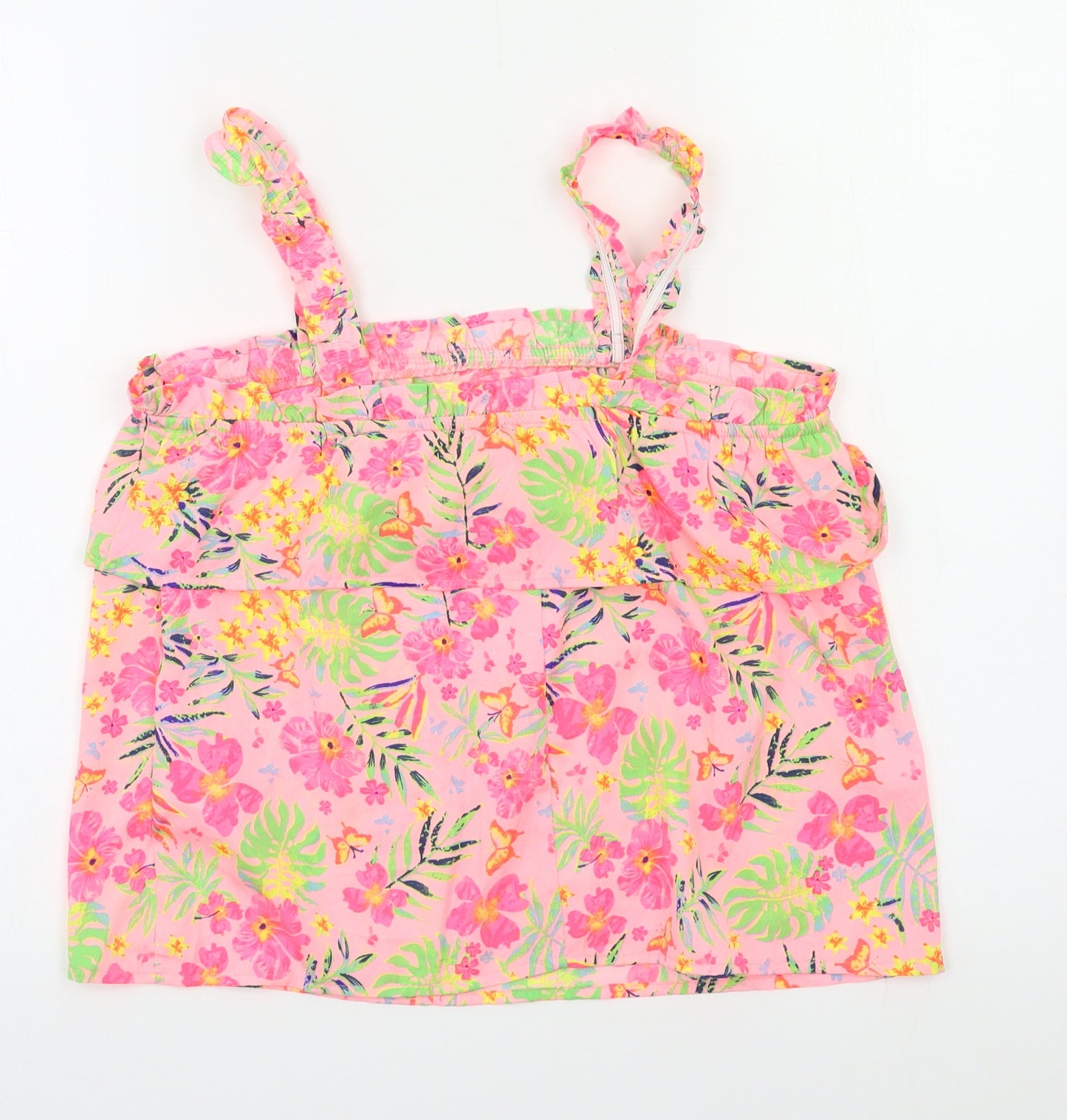 Primark Girls Pink Floral  Basic Blouse Size 11 Years