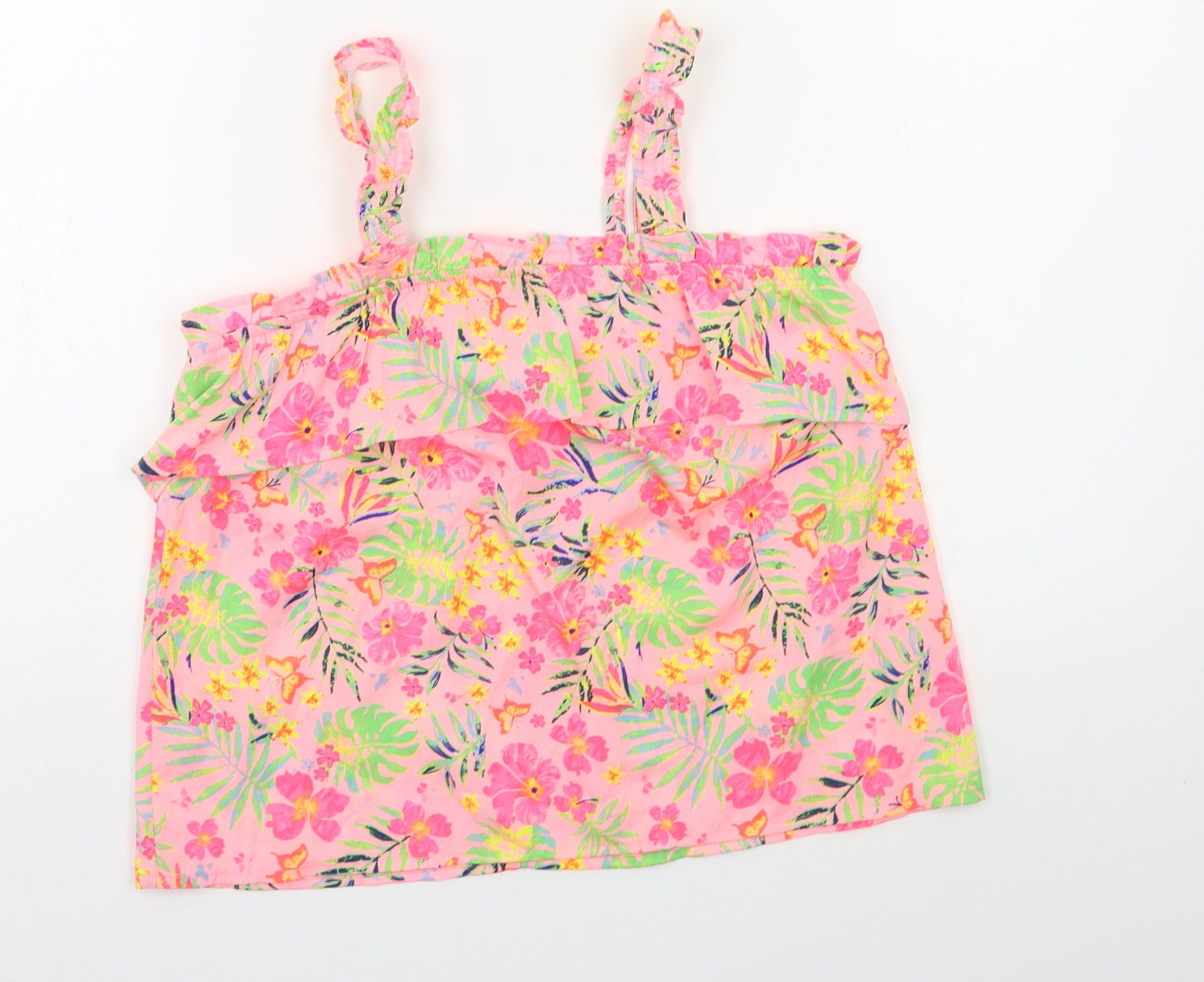 Primark Girls Pink Floral  Basic Blouse Size 11 Years