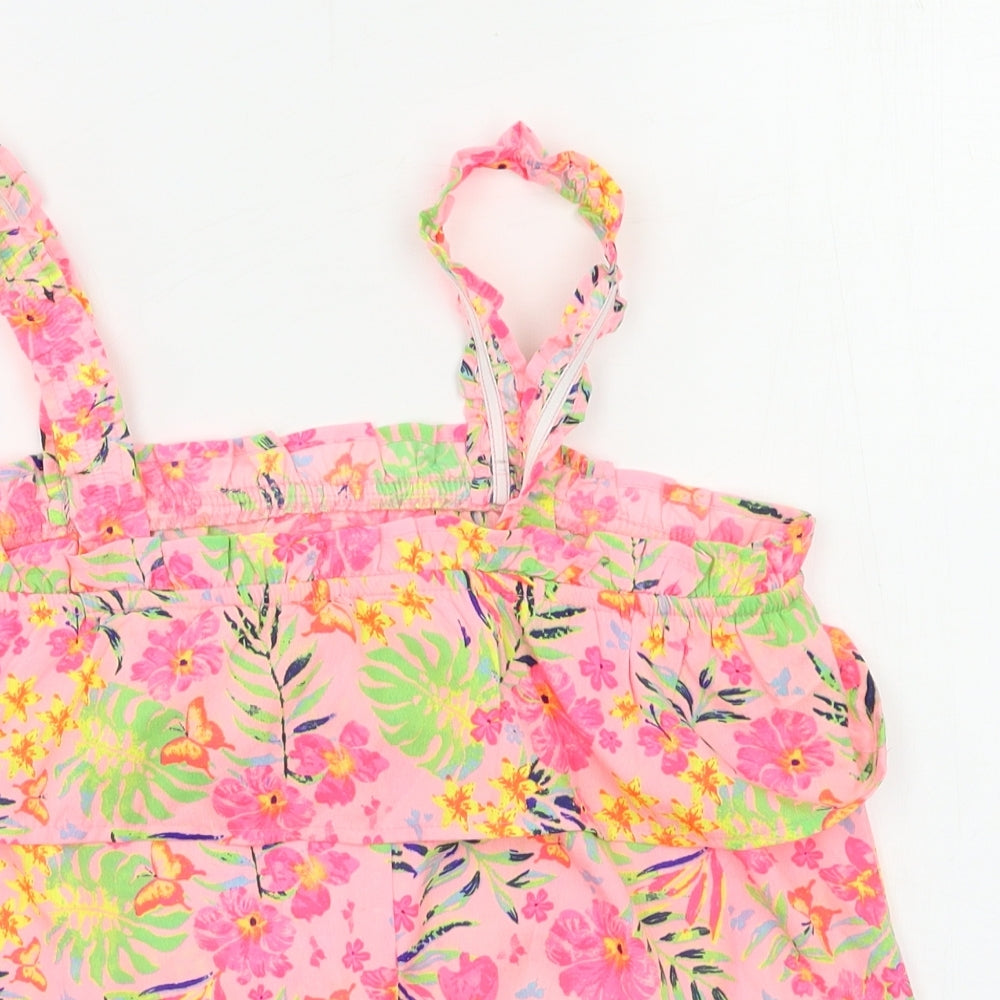 Primark Girls Pink Floral  Basic Blouse Size 11 Years