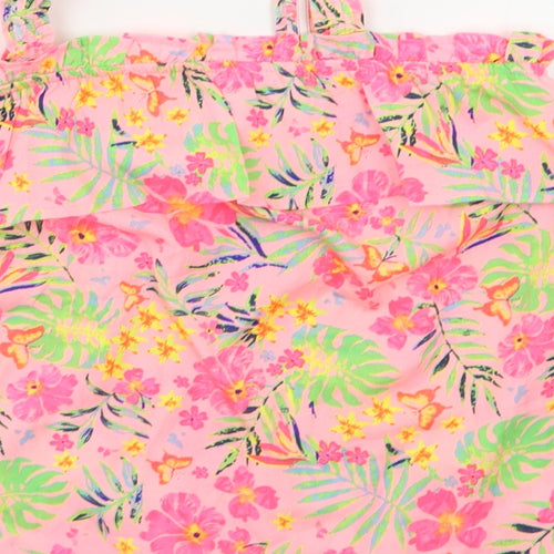 Primark Girls Pink Floral  Basic Blouse Size 11 Years
