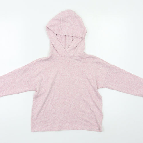 M&S Girls Pink   Pullover Hoodie Size 7-8 Years