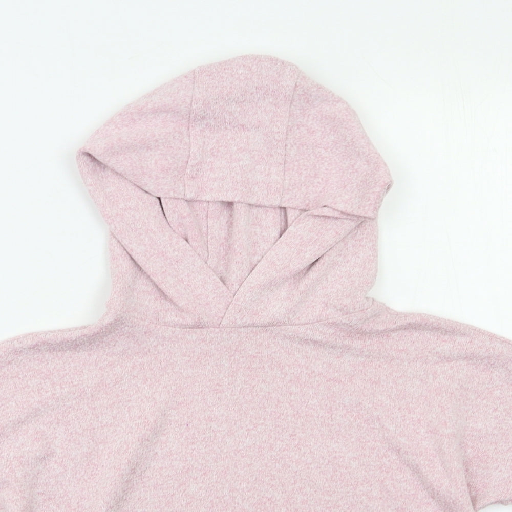 M&S Girls Pink   Pullover Hoodie Size 7-8 Years