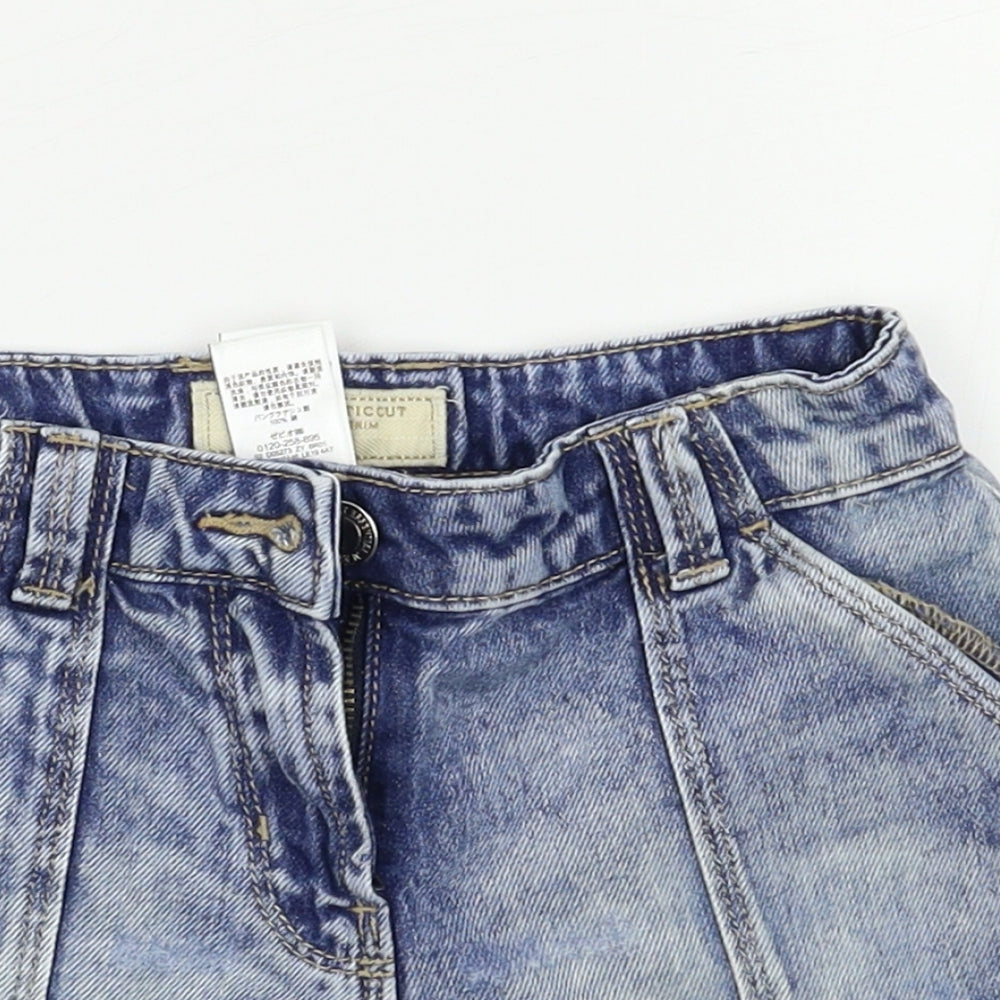 NEXT Girls Blue  Denim Hot Pants Shorts Size 7 Years
