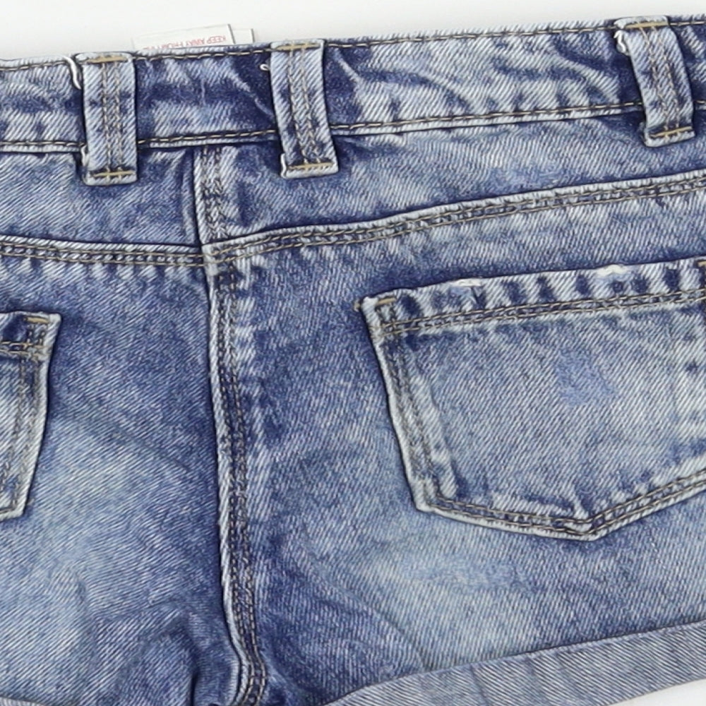NEXT Girls Blue  Denim Hot Pants Shorts Size 7 Years