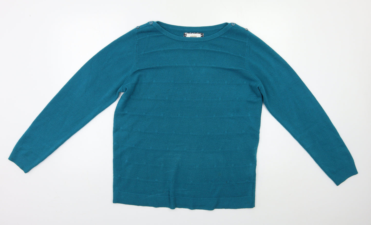 Maine New England Womens Green   Pullover Jumper Size 16