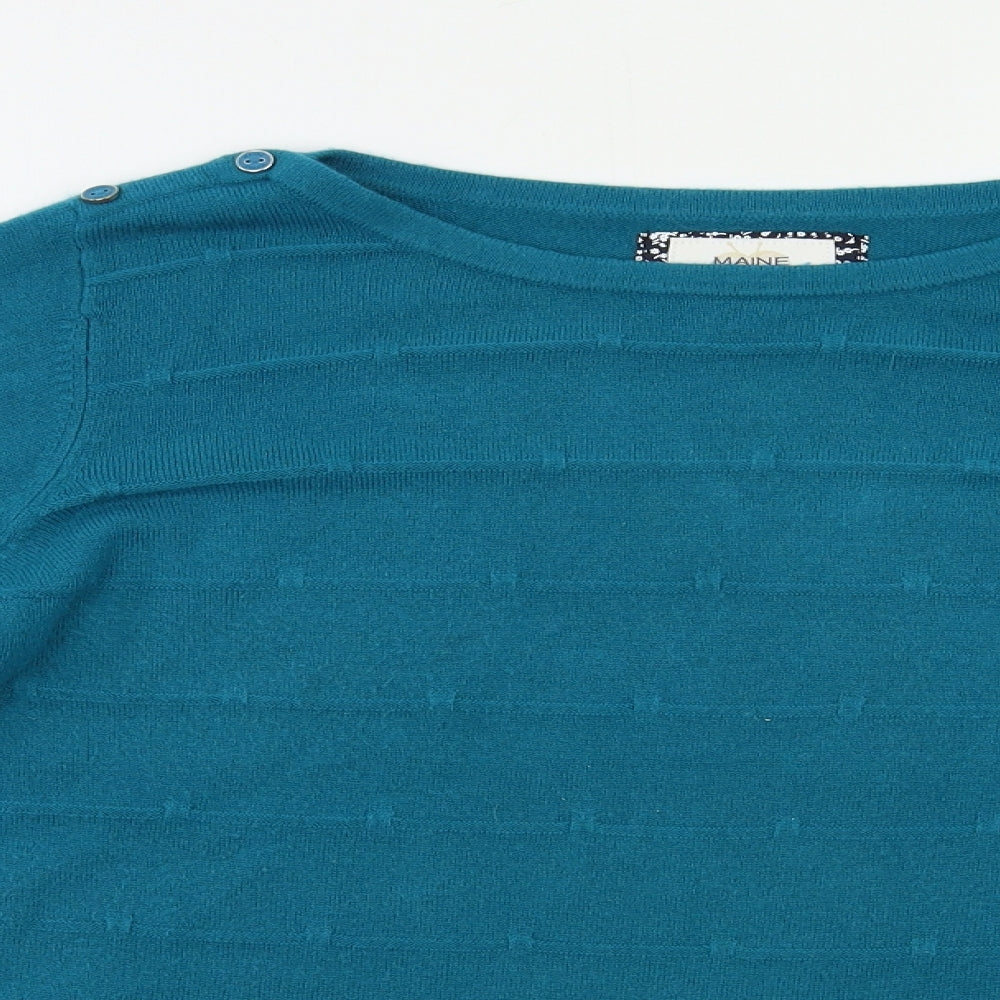 Maine New England Womens Green   Pullover Jumper Size 16