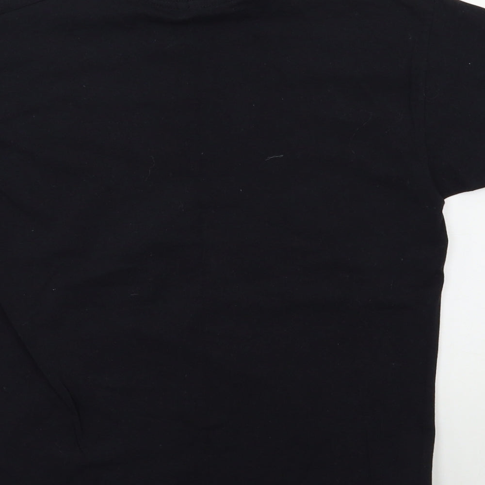 Preworn Girls Black   Basic T-Shirt Size 11 Years