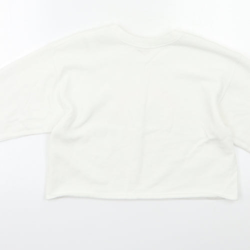 Lipsy Girls White   Pullover Sweatshirt Size 11 Years
