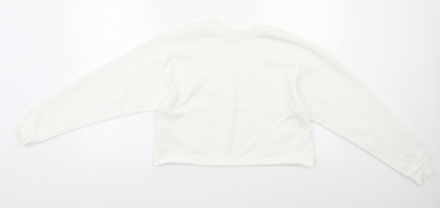 Lipsy Girls White   Pullover Sweatshirt Size 11 Years