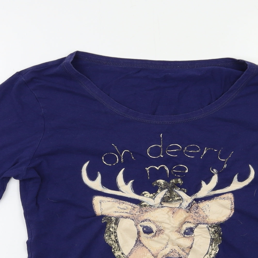 George Womens Blue   Top Pyjama Top Size 8