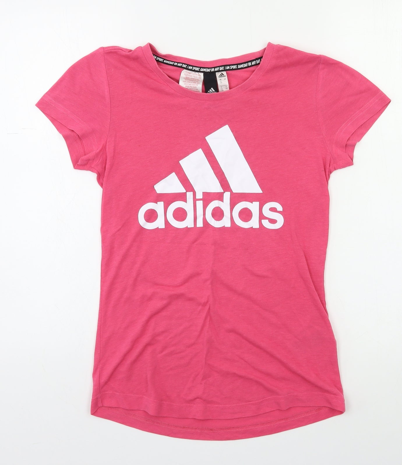 adidas Girls Pink   Basic T-Shirt Size 12 Years