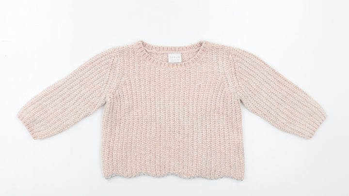 F&F Girls Pink   Pullover Jumper Size 2 Years