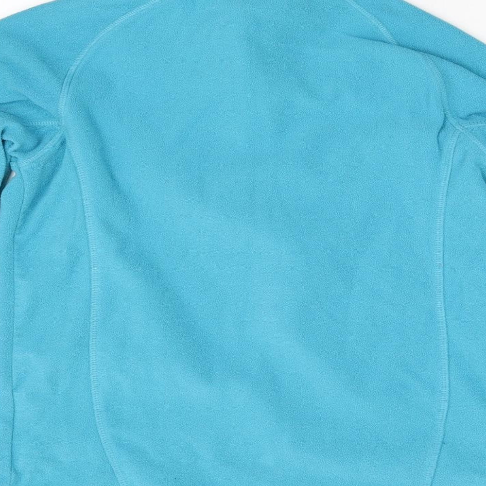 Blue Mountain Womens Blue  Fleece Henley Jumper Size S