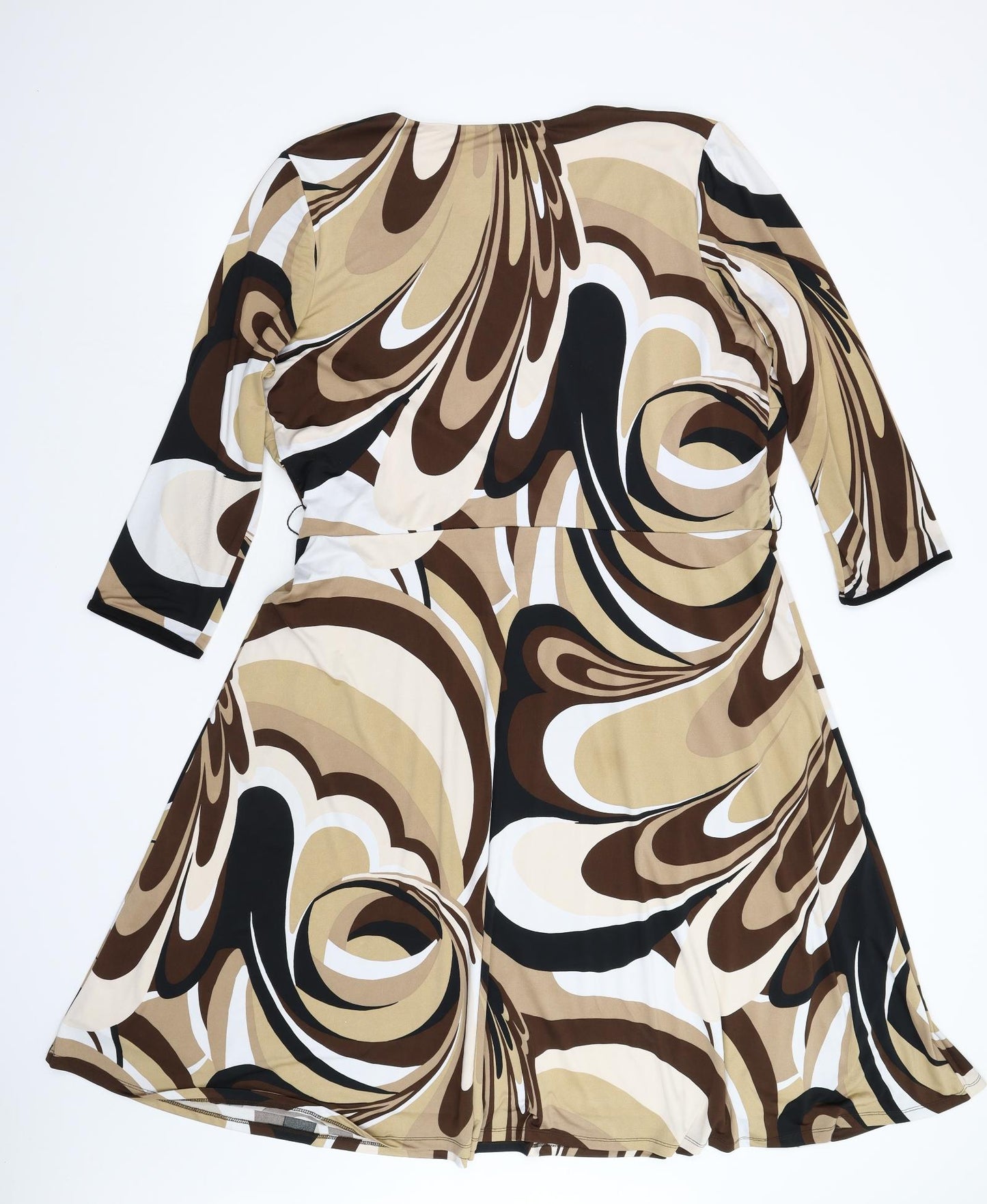 Studio 8 Womens Brown Geometric  Fit & Flare  Size 22
