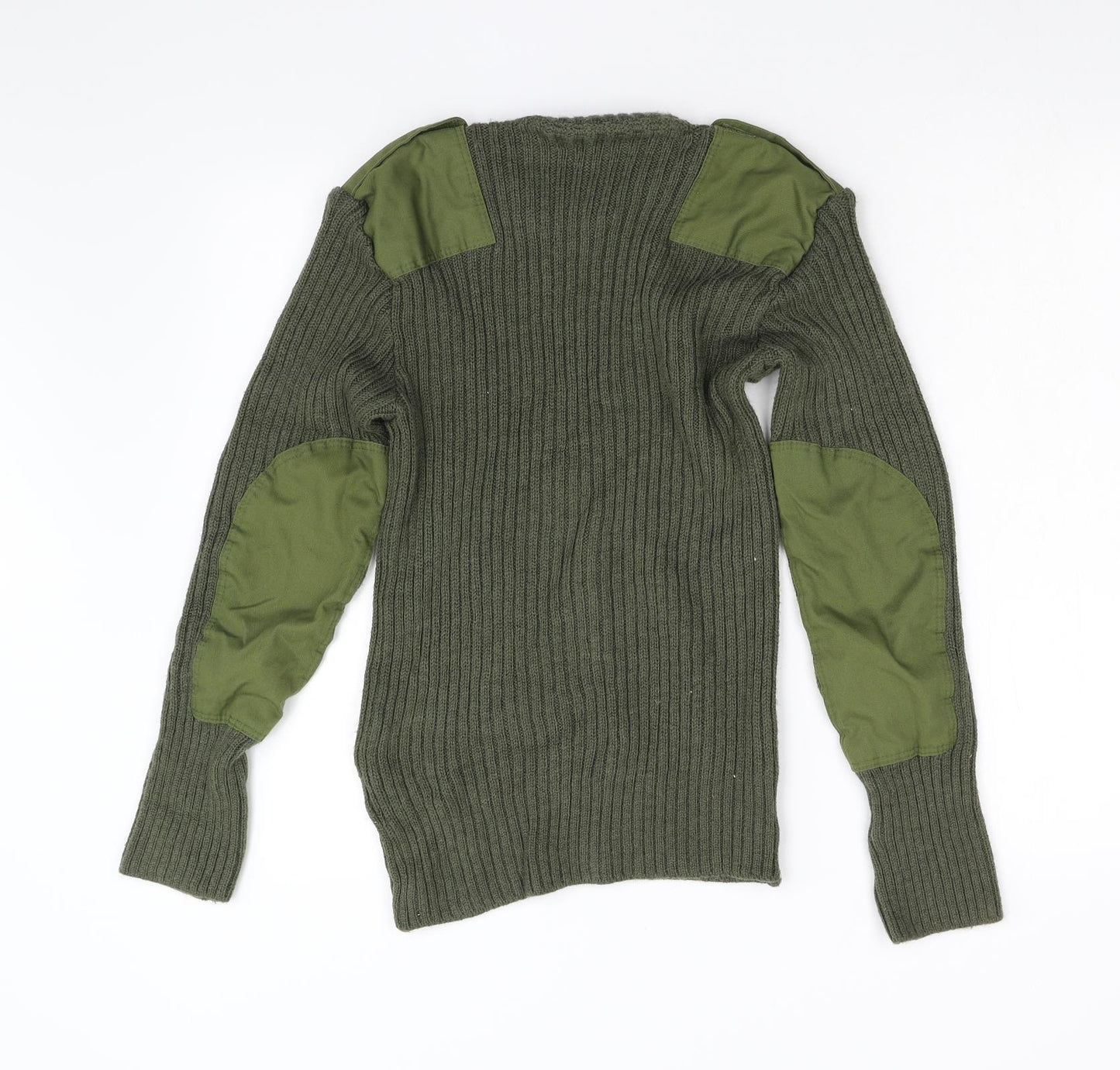 Army Issue Mens Green  Knit Pullover Jumper Size S