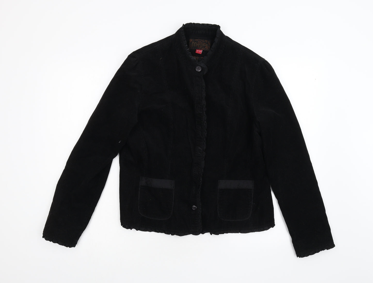 Monsoon Womens Black  Corduroy Jacket  Size 14