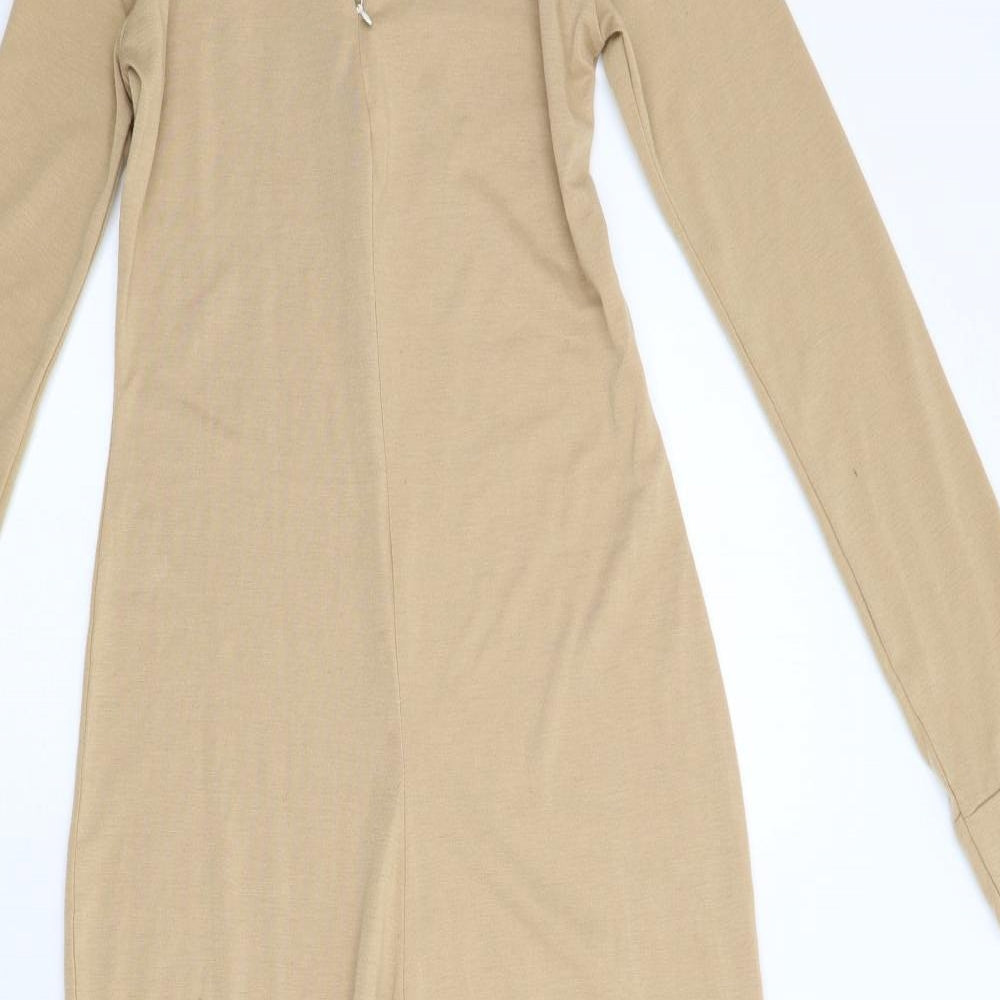 Pretty Little Thing Womens Beige   Jumpsuit One-Piece Size 10