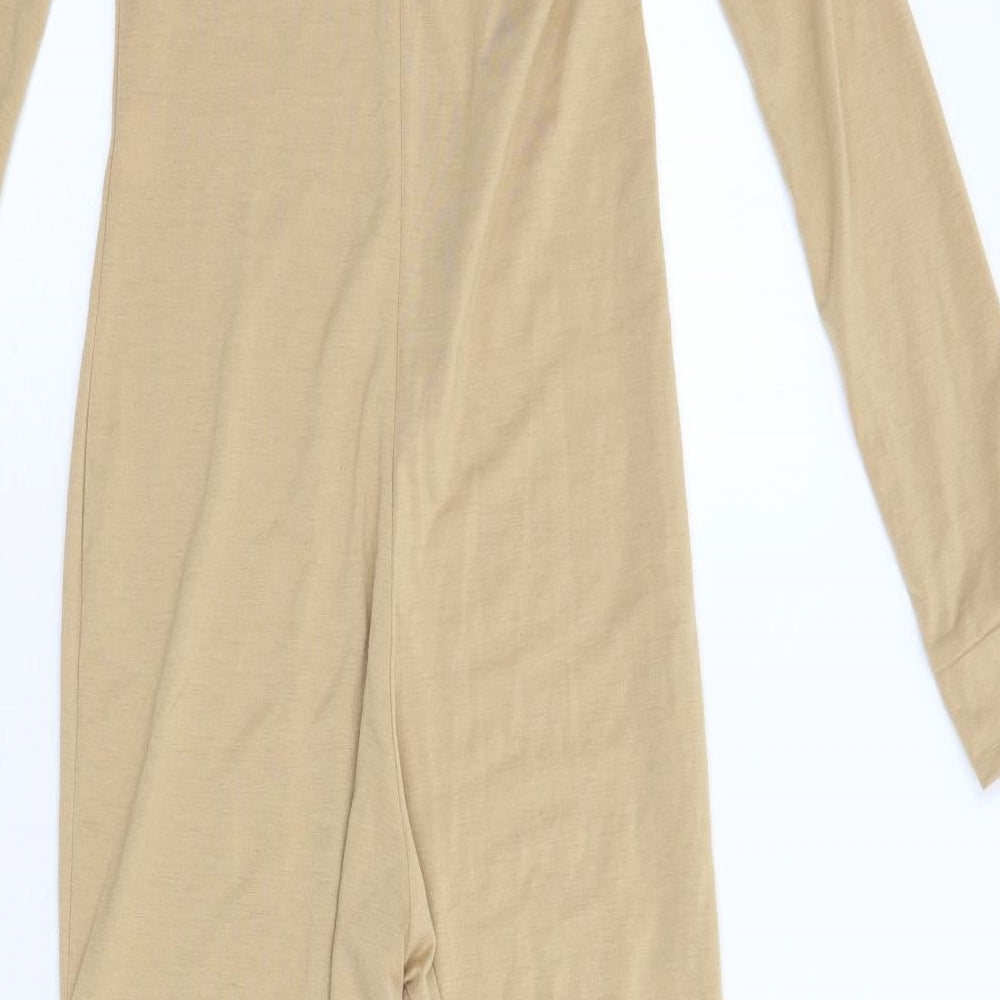 Pretty Little Thing Womens Beige   Jumpsuit One-Piece Size 10